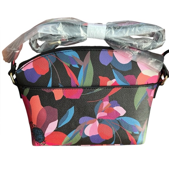 🌸 Stunning Trina Turk Floral on Black Crossbody Bag - NWT🌸 - Picture 5 of 12